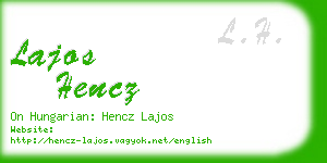 lajos hencz business card